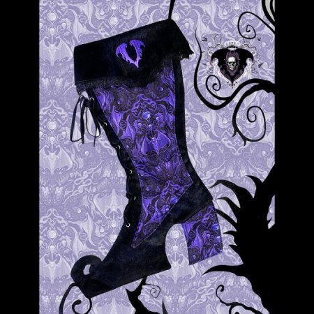 (image for) Gothic Christmas Stocking - Darkside Royal Purple